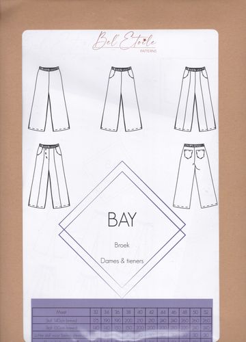 Patroon broek voor dames en tieners - 'Bay' van Bel' Etoile