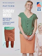 Patroon rechte rok met split -  'Sunday Mood' van About Blue