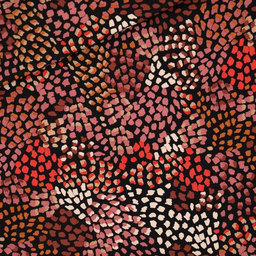 viscose zwart met roos patroon 'blossom mosaic'  - See You At Six -