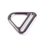 D ring met bandopening - zilver - 50 mm - driehoekig