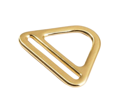 D ring met bandopening - goud - 50 mm - driehoekig