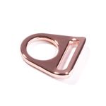 D ring met bandopening - rosé goud - 25 mm - gebogen
