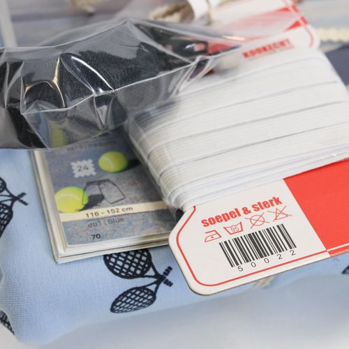 Voordeelpakket vest blauw met tennisraketten - Katia Fabrics