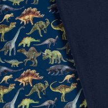Softshell blauw met dinosaurussen