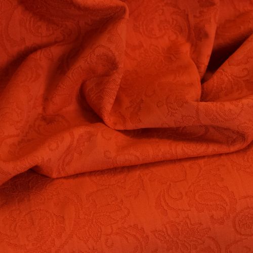 Rekbare polyester jacquard oranje