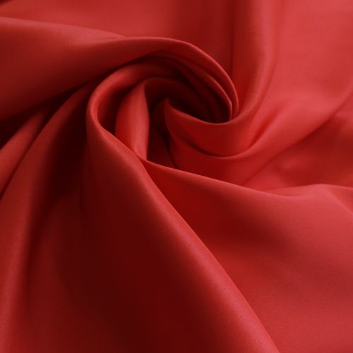 Polyester gesatineerd mikado rood - Lorré