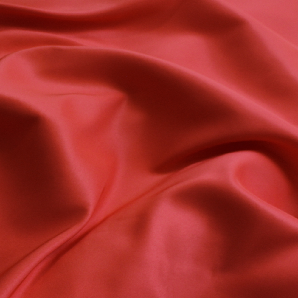 Polyester gesatineerd mikado rood - Lorré