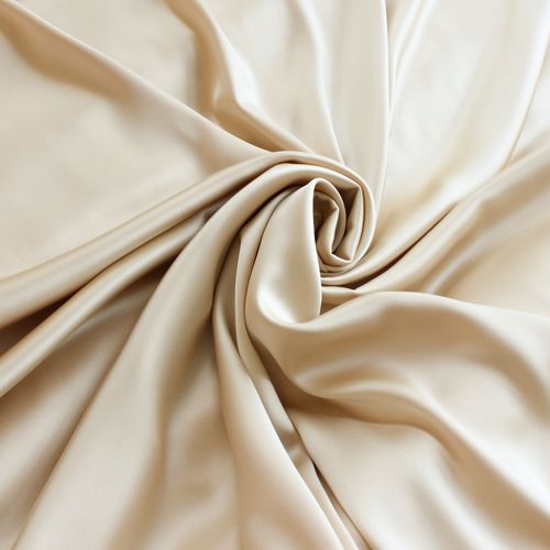 Polyester triacetaat dubbelzijdige satijn beige - Lorré