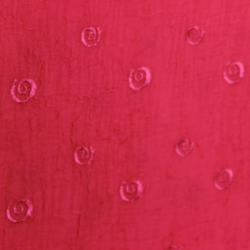 Voile broderie polyester roze