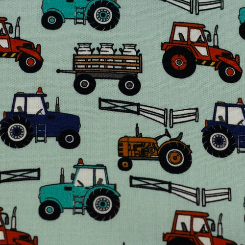 tricot muntgroen met tractors