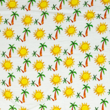 Tetra wit met zonnen en palmbomen