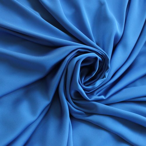 Fijne polyester dubbelzijdige satijn blauw - Lorré