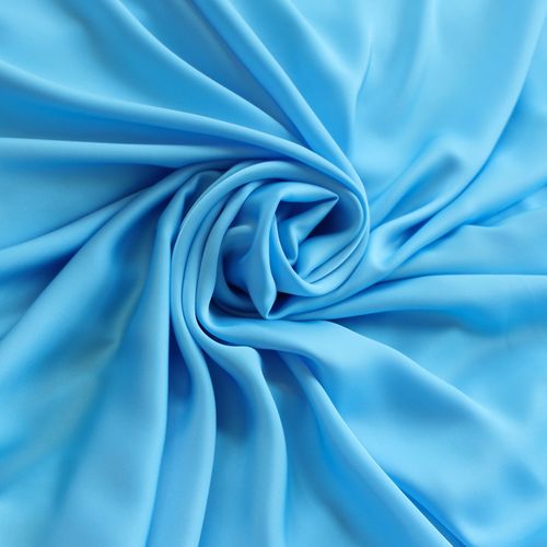 Fijne polyester dubbelzijdige satijn lichtblauw - Lorré