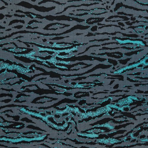 Rayon blauw met tijgerprint