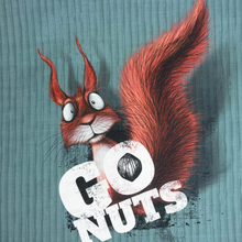 French terry paneel eekhoorn 'Go Nuts'