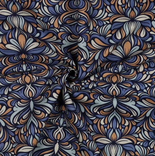 Canvas indigo boho patroon  - Poppy