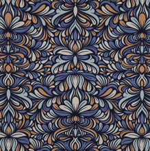 Canvas indigo boho patroon  - Poppy
