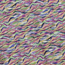 Viscose met kleurrijke print van verf strepen - Knipmode & Editex