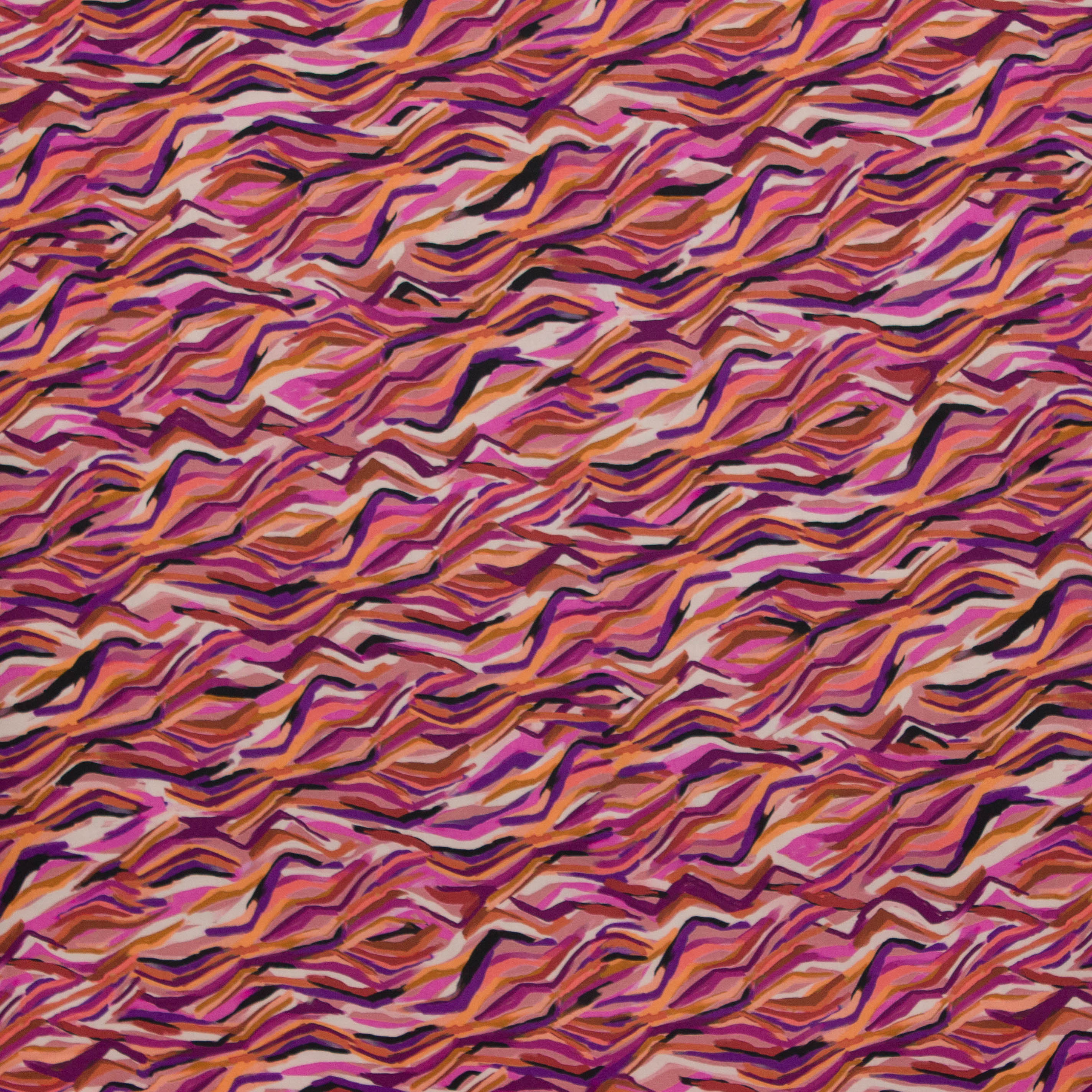 Lyocell met kleurrijke print van verf strepen - Knipmode & Editex