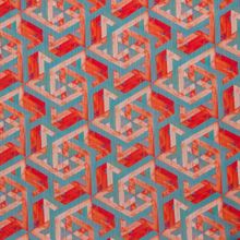 Polyester satijn met geometrische print - Burda & A La Ville
