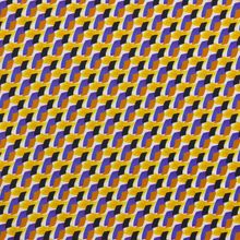 Italiaanse katoen geel paars en zwart geometrische print - Alta Moda