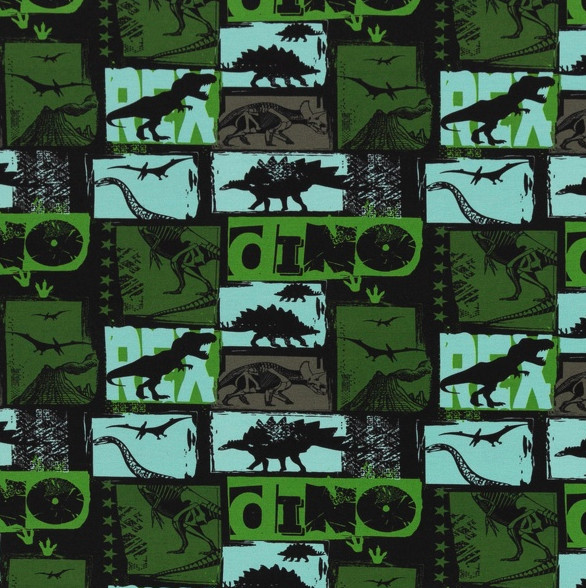 French terry dino print