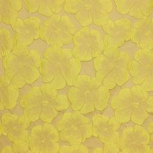 Polyester jacquard gele bloemen