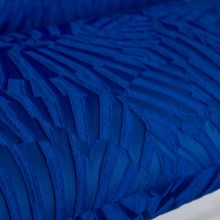 Polyestermengeling jacquard blauw met abstract motief