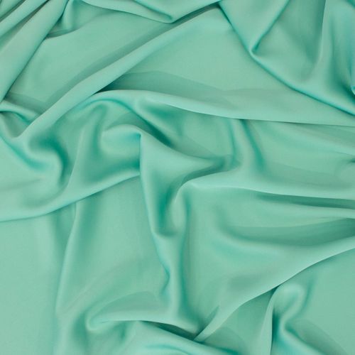 Fijne polyester dubbelzijdige satijn aqua- Lorré