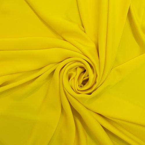 Fijne polyester dubbelzijdige satijn geel- Lorré