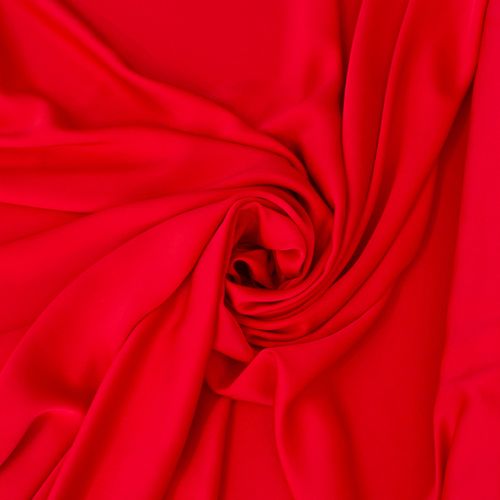 Fijne polyester dubbelzijdige satijn rood - Lorré