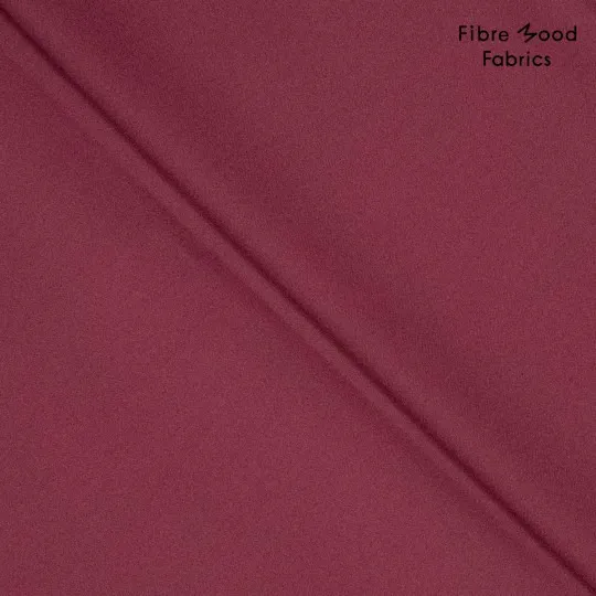 Polyester viscose twill stretch bordeaux