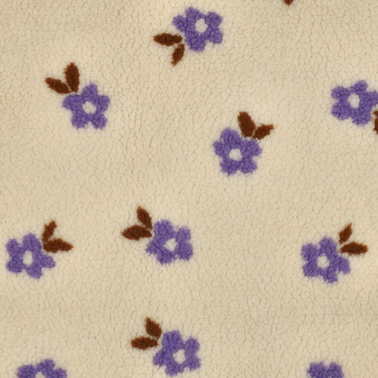Teddy jacquard ecru met bloemen
