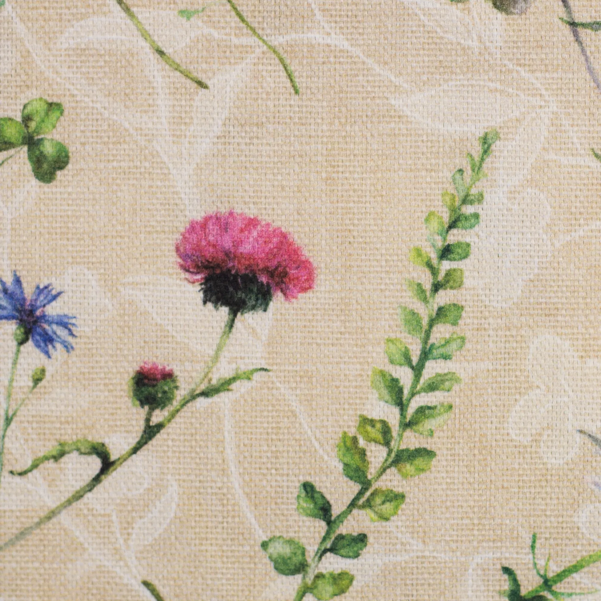 Canvas beige met bloemen