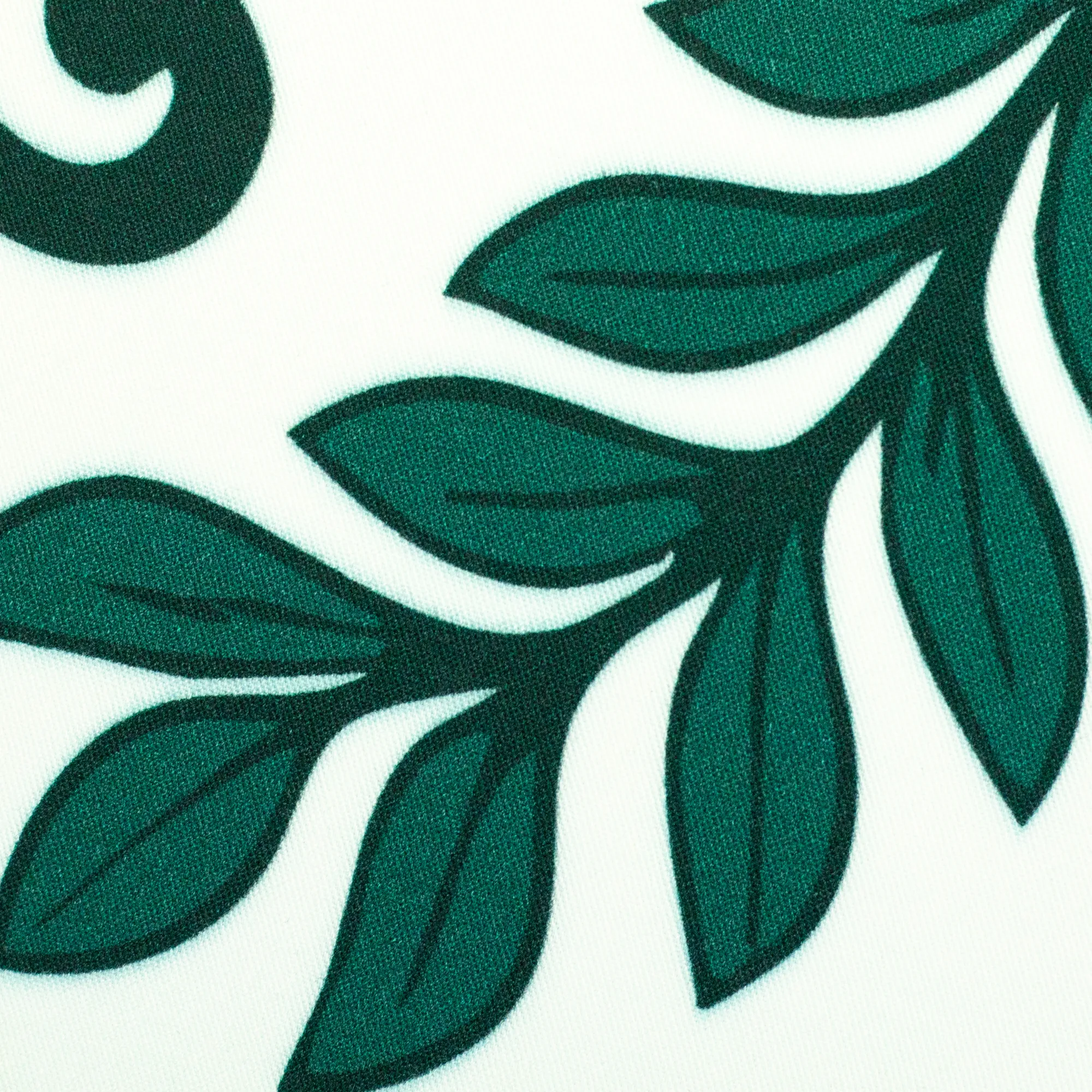 Viscose wite met groene bladeren print 'Simply Flowers'