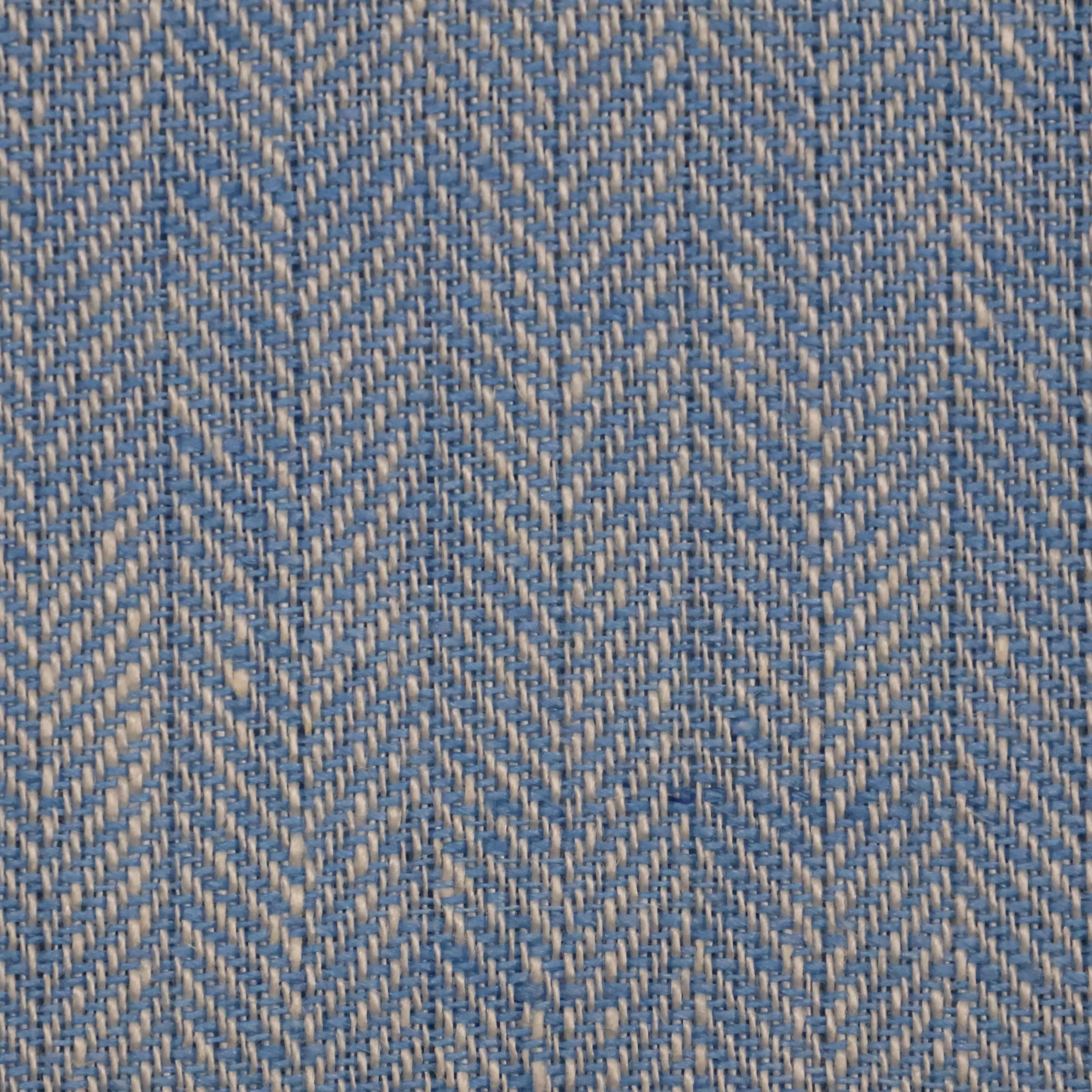 Viscose linnen blauw met visgraadmotief