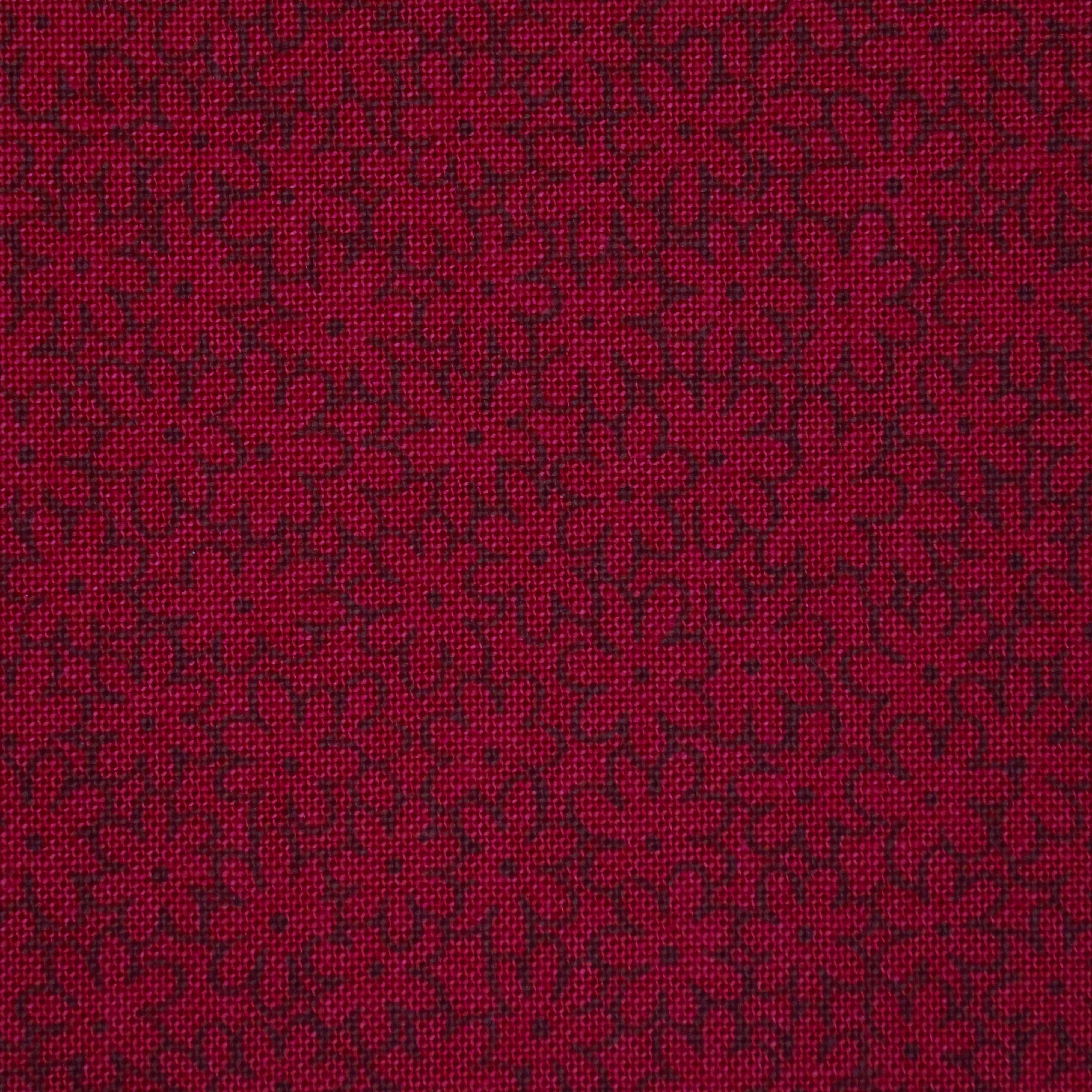 Katoen rood met bloemen