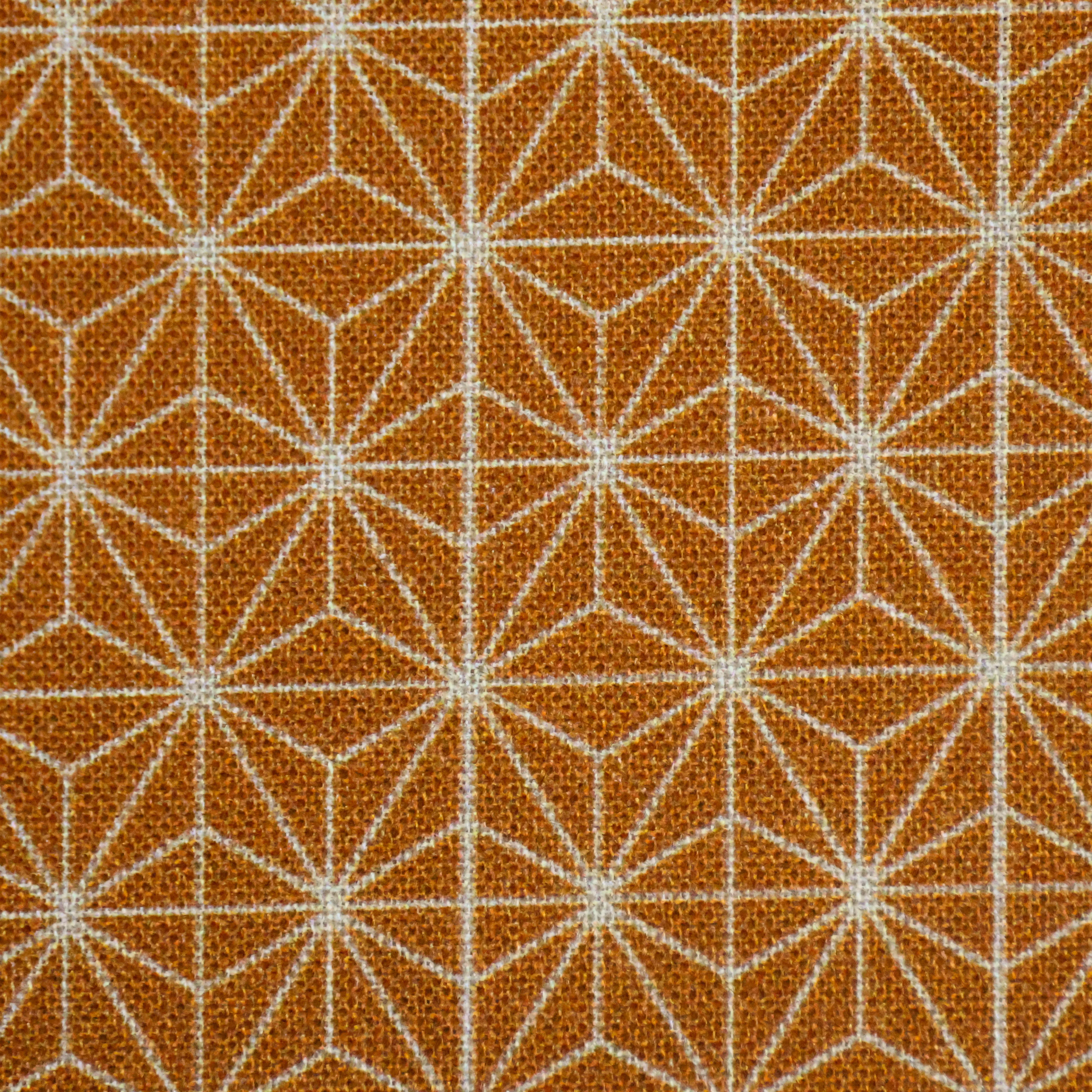 Katoen goud met abstract motief