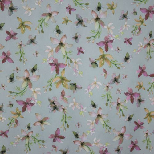 Muntkleurige rekbare polyester met bloemen motief  uit 'Stitched By You' en 'My Image'
