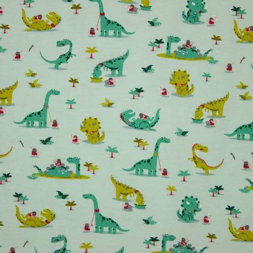 Limoen tricot met dinosaurussen