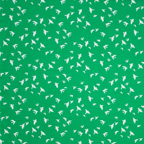 Katoen groen zwaluw motief