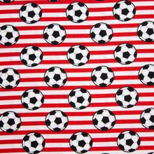 Wit-Rood gestreept katoen voetbalprint