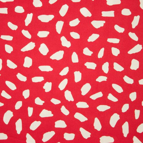 Rode polyester satijn met witte vlekken van stitched by you