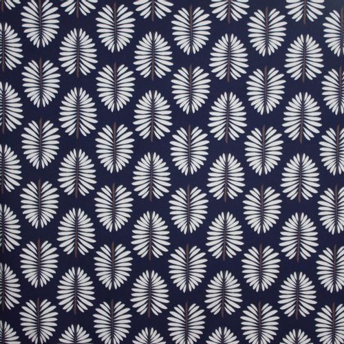 Lila-Lotta tricot donkerblauw blad motief