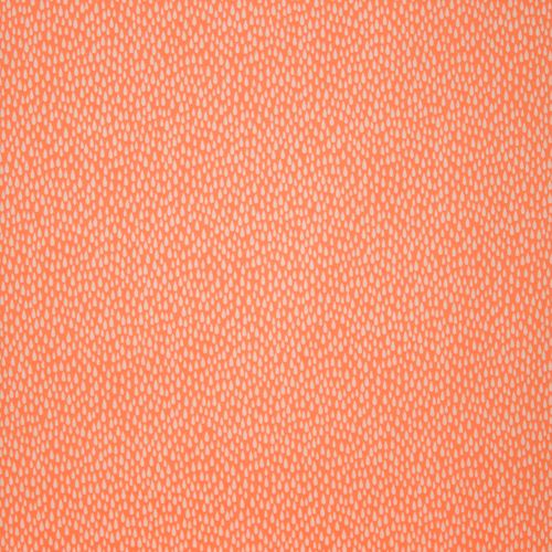 Oranje katoen met wit druppelvormig motief