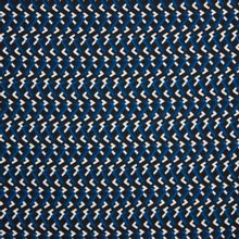 Zwarte polyester met blauwe en witte strepen