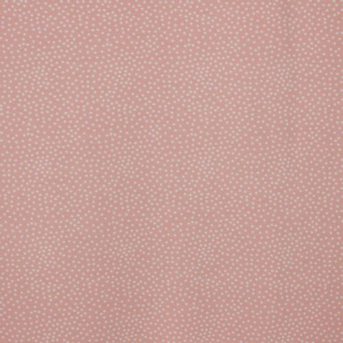Roze french terry met witte stipjes -  'Tiny dots' van Poppy