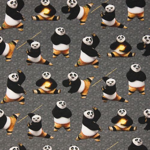 Grijze french terry Kung Fu Panda