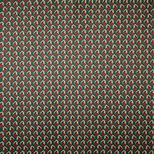 Gesatineerde stretch polyester met geometrisch motief