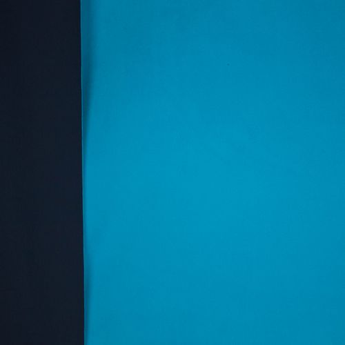 softshell donkerblauw met turquoise binnenkant